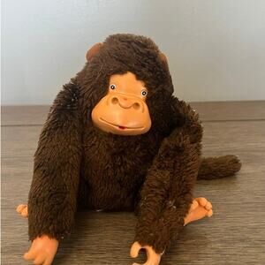 Elka Vintage Thumb Sucking Brown Monkey‎ Plush
